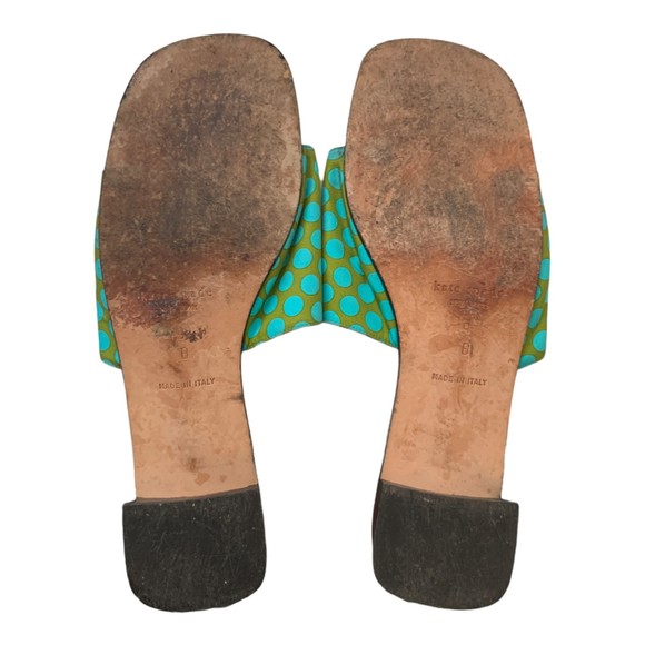 Vintage Kate Spade New York Women's Green Polka Dots Casual Sandals Size 6 - Picture 3 of 10